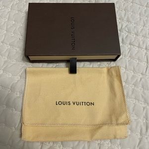 Empty Louis Vuitton box and pouch